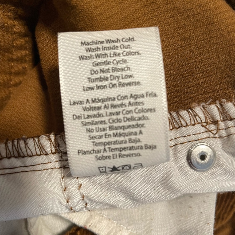Time & Tru High Rise Wide Leg Corduroy Ankle Pants Button Fly Size 14 Brown 🍁 🍂 - Picture 7 of 11